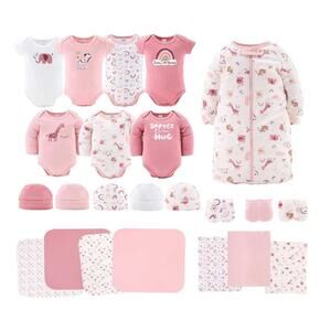 NEW! The Peanutshell 23pc 18M Rainbow Safari Pink Baby Clothing Set
